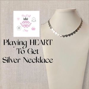 💜 Playing HEART To Get 💜Silver Necklace | NWT